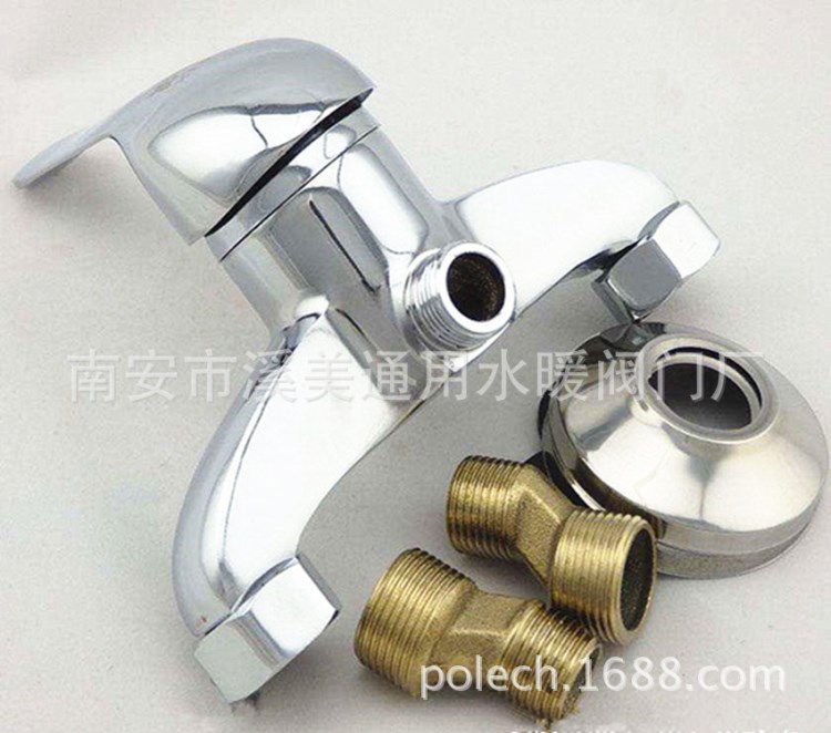 鋅合金浴缸冷熱混水閥銅太子暗裝淋浴器兩聯入墻式暗裝混水龍頭