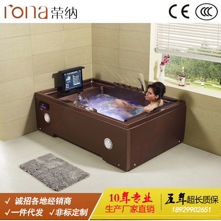 豪華智能浴缸雙人浴缸 沖浪按摩浴缸帶DVD 酒店家裝浴缸價格