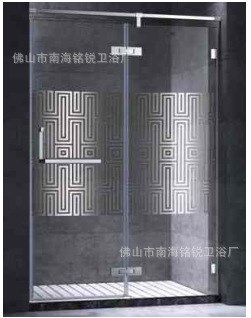 304不銹鋼一字型鍍膜玻璃淋浴房 外貿(mào)出口定制浴室平開門
