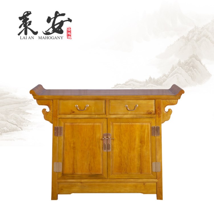 金絲楠木仿古家具 楠木櫥柜中式實(shí)木二聯(lián)櫥 餐邊柜多功能儲(chǔ)物柜