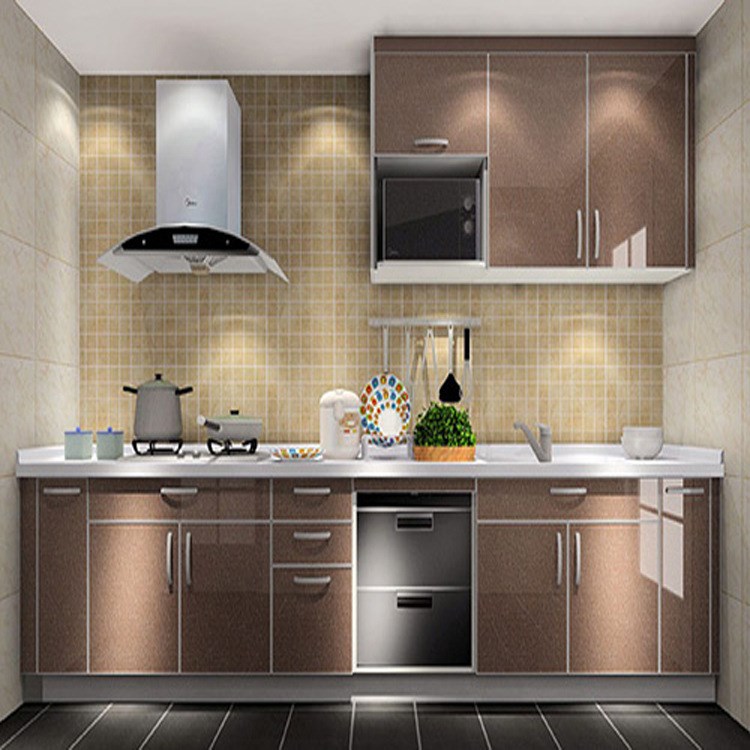 整體廚房專用實木櫥柜一字型廚房壁櫥廚房組合櫥柜城陽即墨萊陽