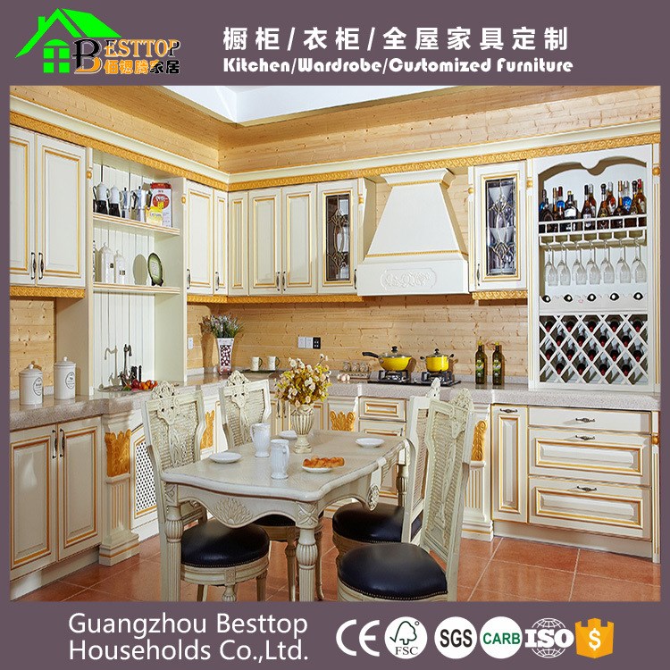 廠家直銷實木櫥柜衣柜定做防水環保簡約歐式鄉村裝修整體廚房櫥柜