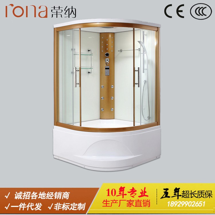 榮納  扇形整體淋浴按摩房尺寸 鋼化玻璃豪華蒸汽房廠家直銷批發