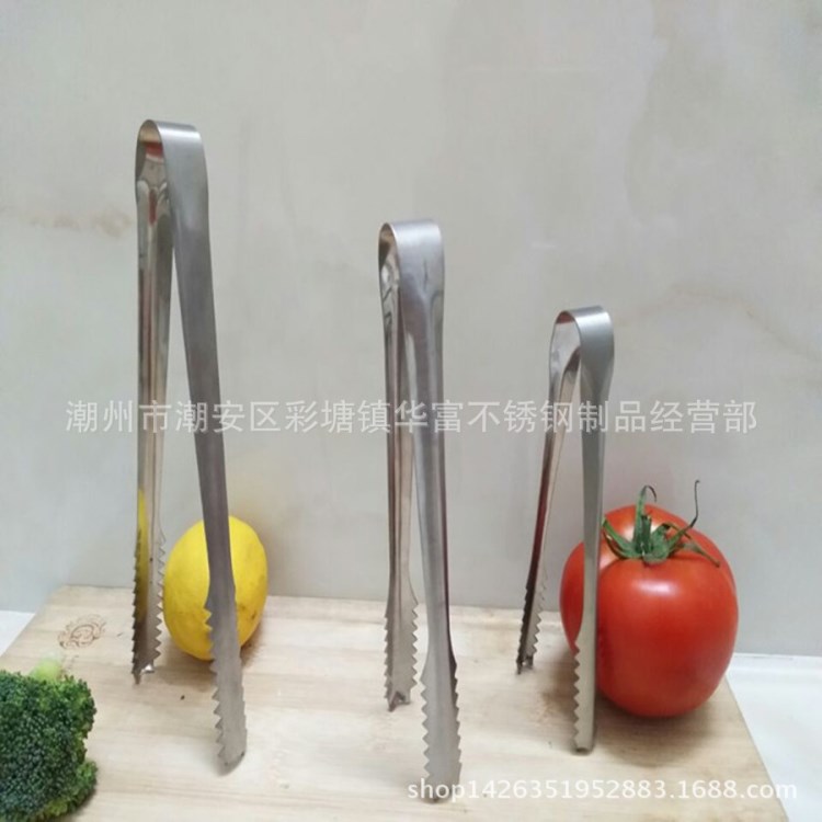 不銹鋼冰夾 糖夾 加厚光身冰粒夾酒吧冰食品夾 燒烤夾 出口贈品