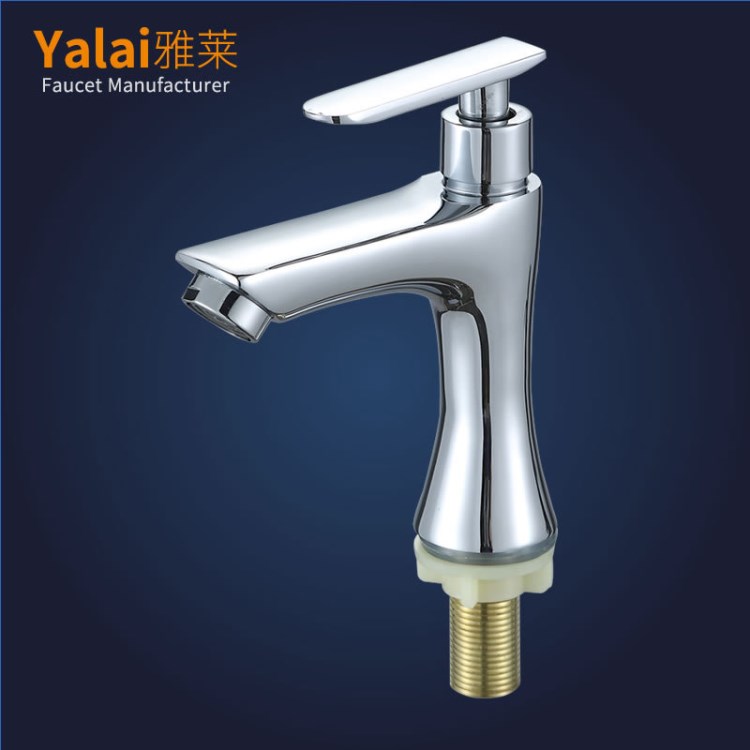 雅萊面盆單冷水龍頭 陶瓷盆/洗手盆水龍頭 全銅陶瓷閥芯面盆龍頭