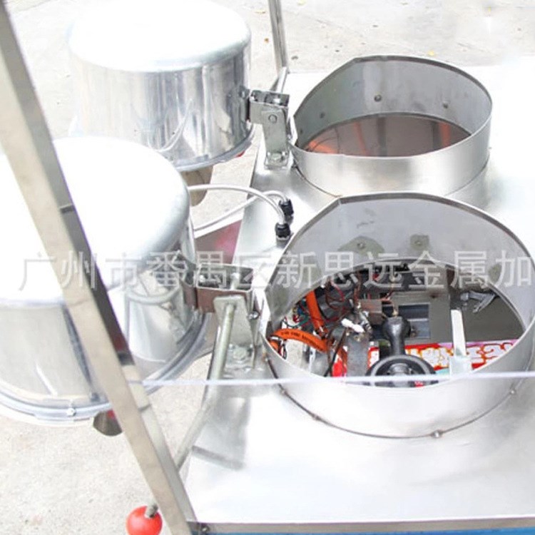 長期供應 豪華型爆米花機帶頂蓋 雙鍋燃氣爆米花機可移動