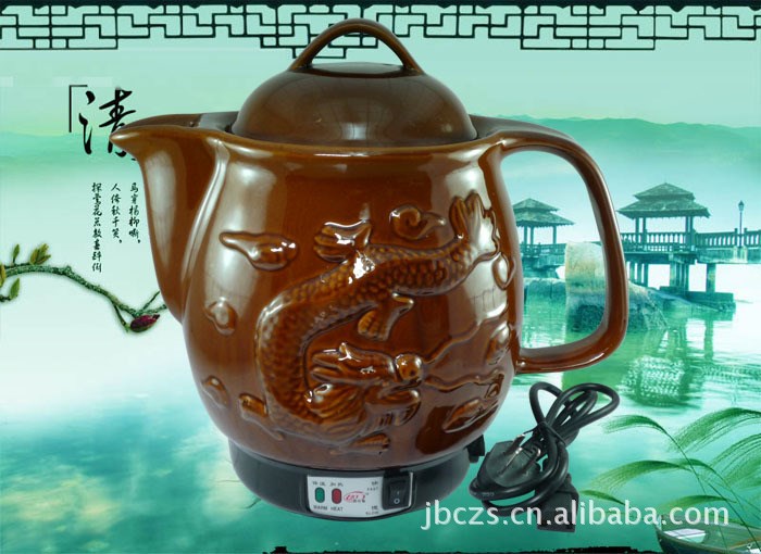 雷克斯3.5L-5.0L吉祥龍陶瓷藥壺 養生保健壺煎藥器