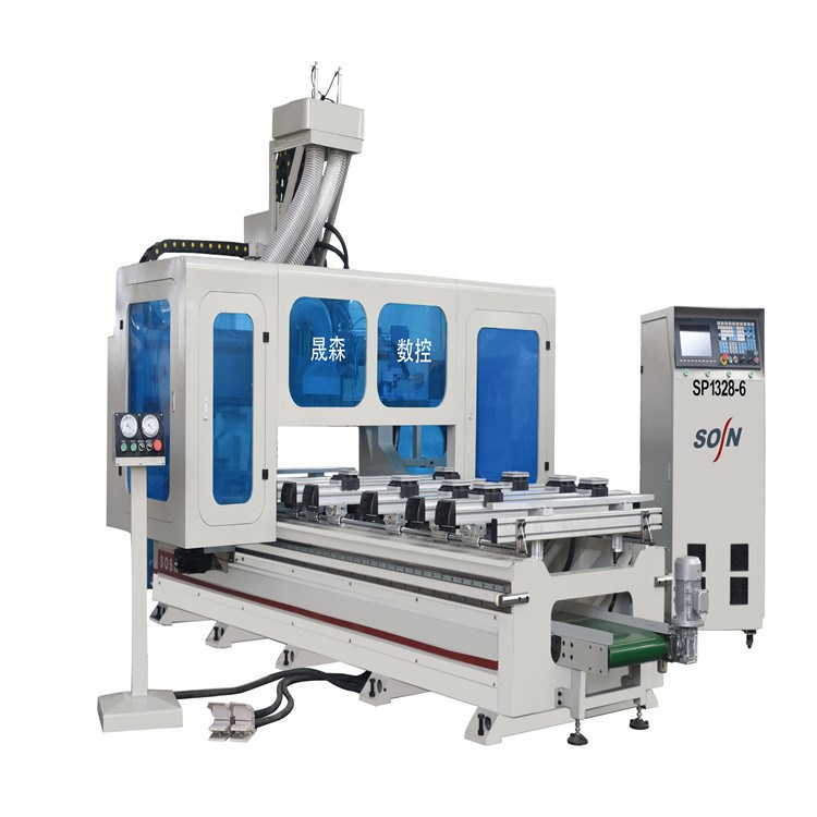PTP數(shù)控排鉆加工中心 板式家具生產(chǎn)線SP1328-6 青島晟森機械