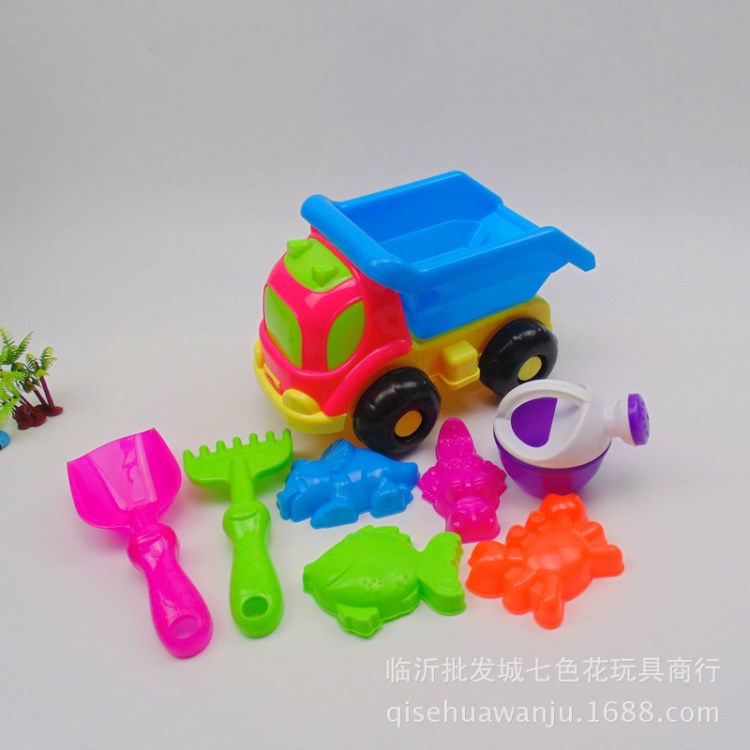 3017塑料翻斗沙灘車套裝 兒童過家家玩具沙灘鏟