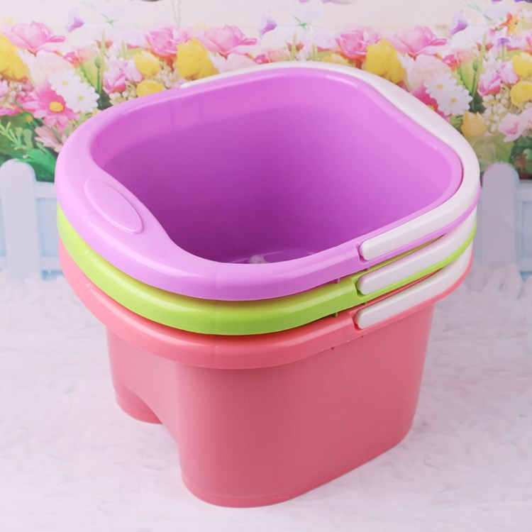 加厚塑料泡腳桶沐足桶 手提式塑料按摩足浴桶 足浴盆批發(fā)