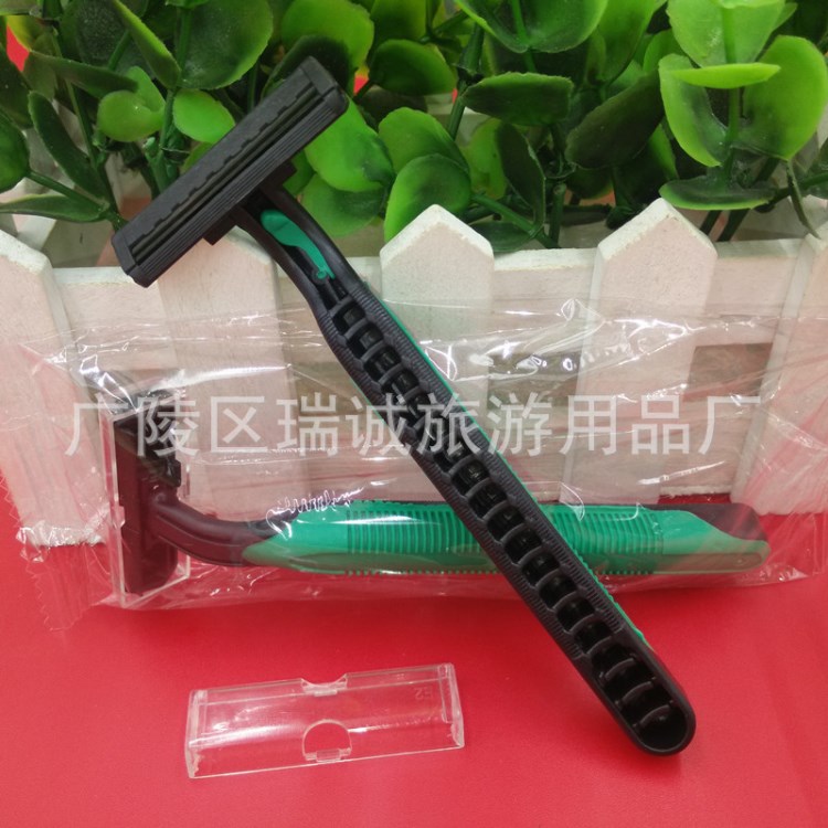 廠價供應(yīng)賓館酒店用品 一次性塑膠剃須刀 有償使用刮胡刀 剃須刀