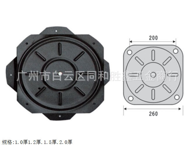 【厂家直销】餐台转盘 办公椅转盘 八角形转盘 电视转盘 家具五金