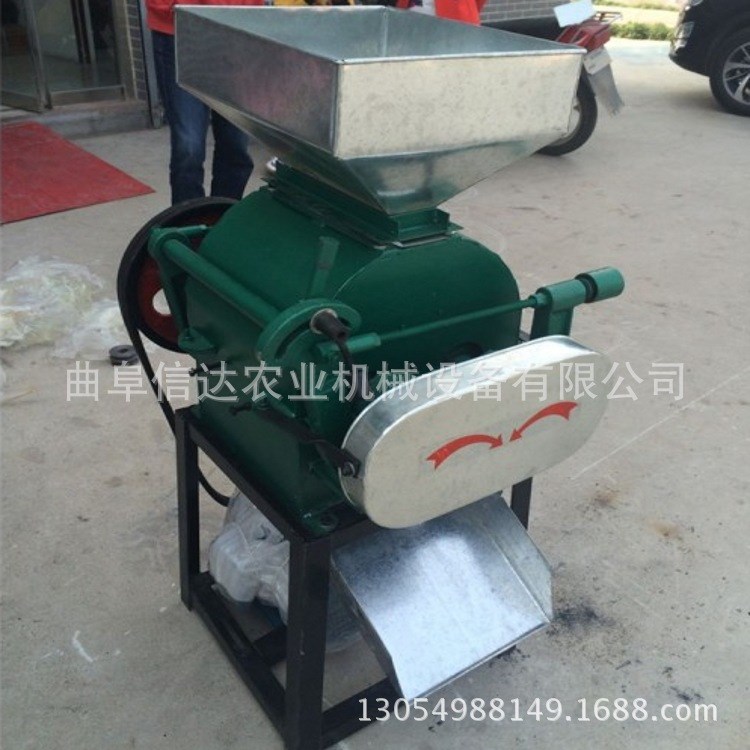 商用新款大型電機芝麻蓮子破碎機多功能220v電壓 對輥擠扁機