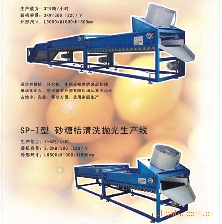 廣州貴庭 廠家直銷 貢柑清洗機 打蠟機 選果機