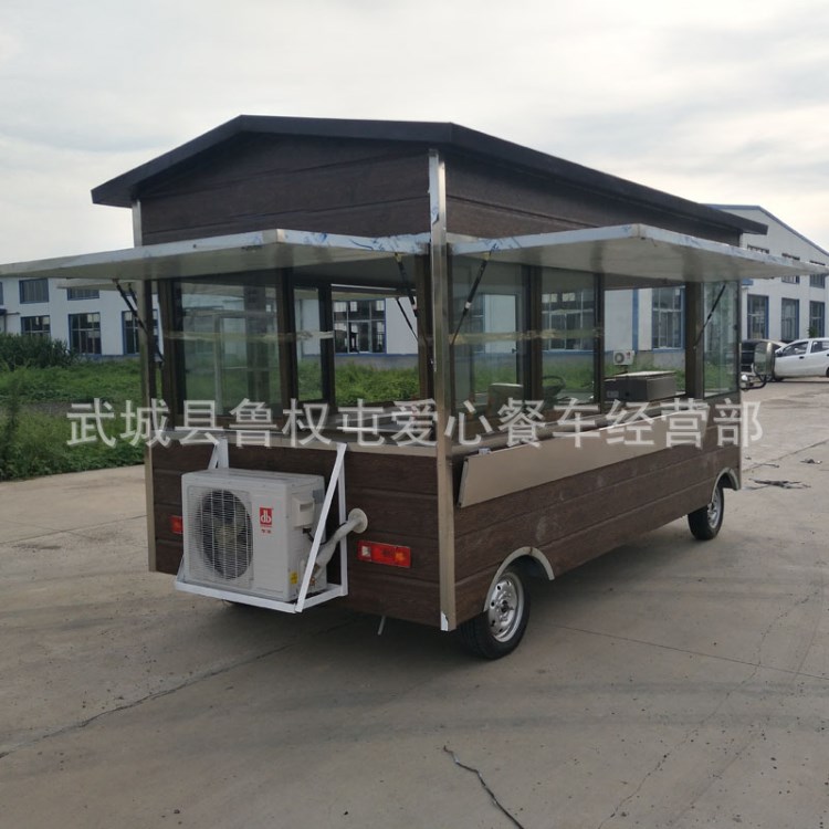 保溫仿古電動四輪小吃車多功能美食車雞蛋灌餅早餐車廠家直銷