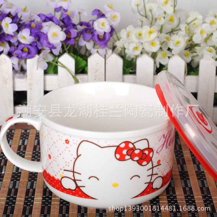 桂蘭陶瓷 大號陶瓷面碗 送禮佳品 保鮮面杯 陶瓷面杯 5.25