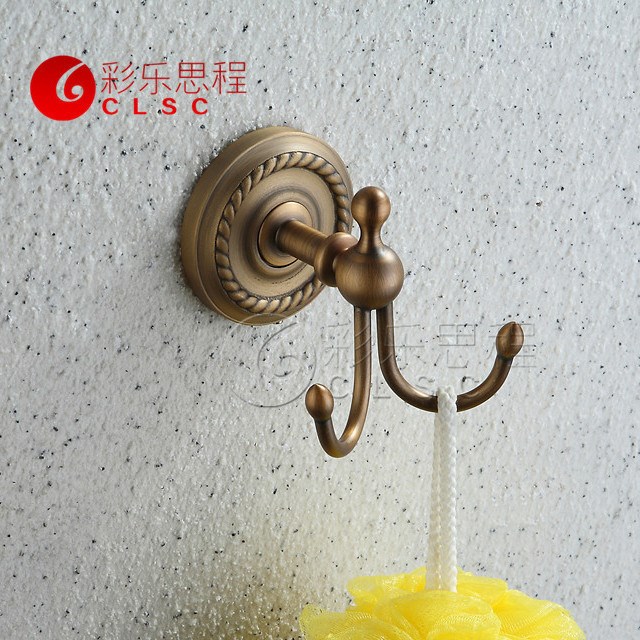 歐式仿古全銅衛(wèi)生間浴室洗手間衣鉤掛鉤毛巾鉤 門后 衛(wèi)浴掛件