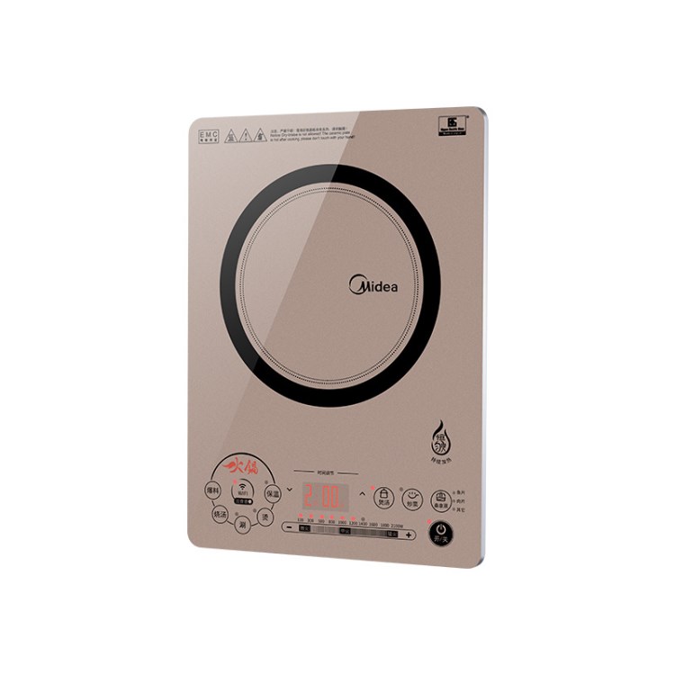 Midea/美的 C21-QH2133電磁爐電池爐家用恒勻火智能火鍋WIFI控制