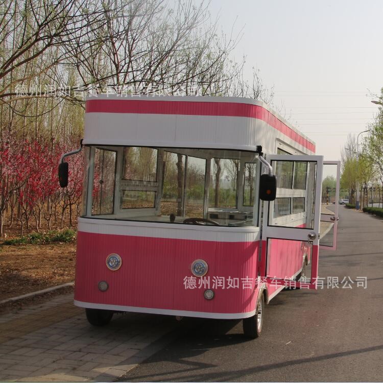 快餐車早餐車電動餐車擺攤移動流動四輪售貨車多功能小吃車房車