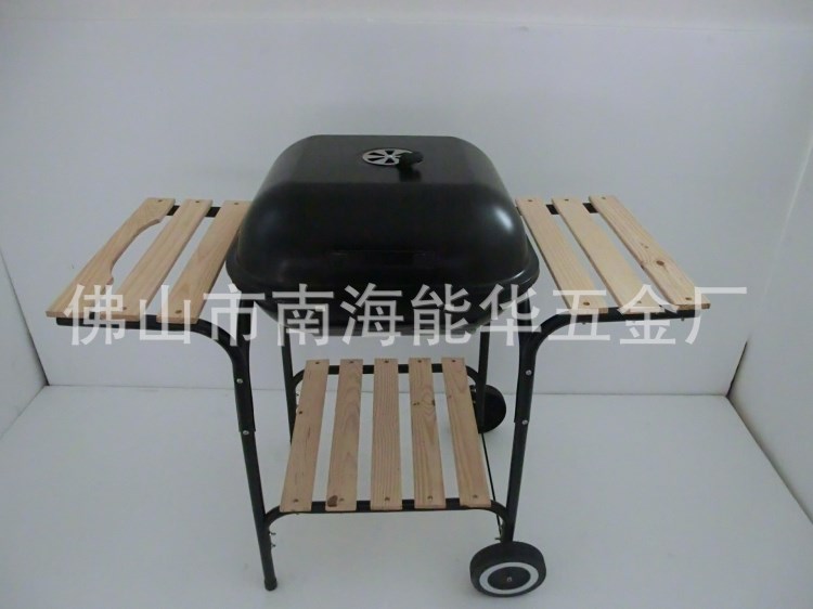 出口BBQ烤爐 18寸漢堡爐臺(tái)車 帶雙側(cè)板方形戶外木炭燒烤爐