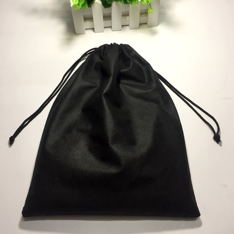 現(xiàn)貨環(huán)保無紡布束口袋  黑色無紡布袋  通用型防塵袋定做 可印log
