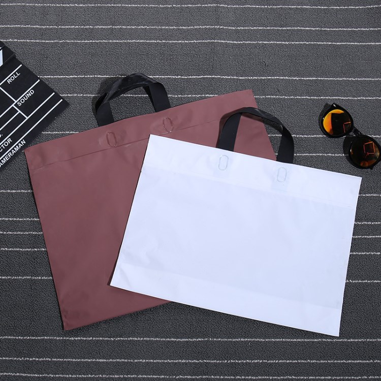 現貨PE手提塑料袋定做logo手挽服裝包裝袋廣告購物膠袋一包50個