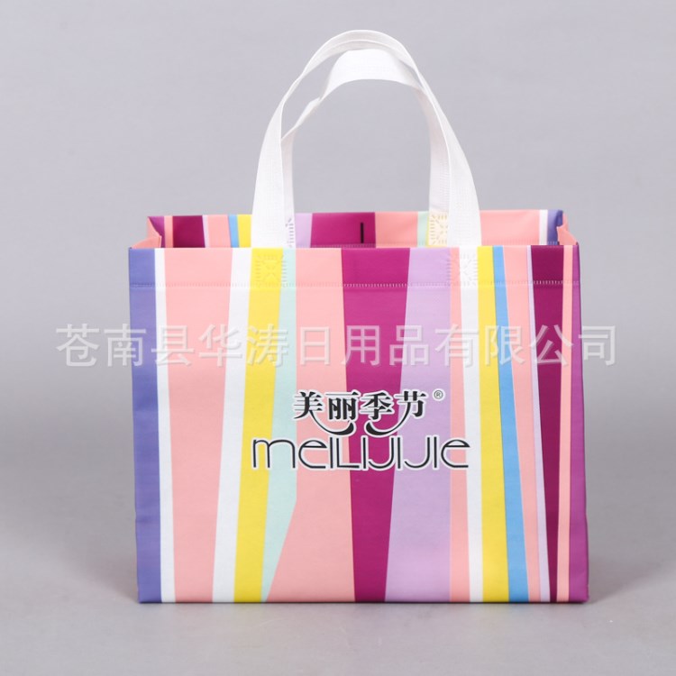 廠家定制一次成型立體袋超聲無紡布熱合袋覆膜彩印環(huán)保購物手提袋