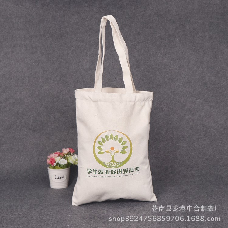 新款批發創意學生環保帆布袋定制圣誕節白色印花時尚環保手提袋