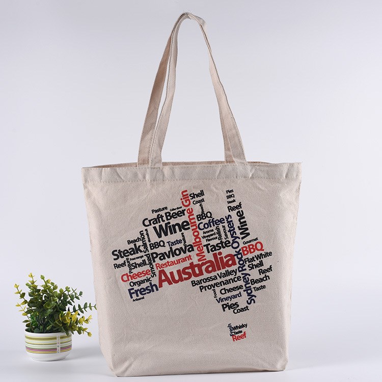 地圖廣告環(huán)保設計外貿(mào)帆布袋 印花英文禮品棉布袋 定做logo手提袋