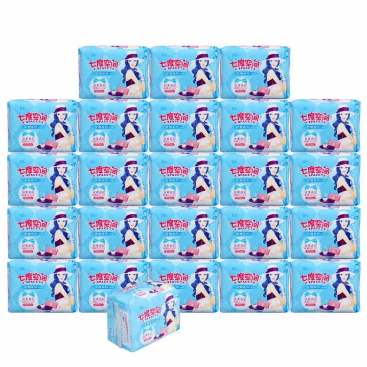 七度空間衛(wèi)生巾QUC8210優(yōu)雅絲柔薄型夜用10片275mm 整箱24包