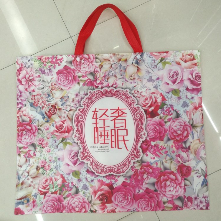 新品 包裝袋 無紡布新版花型 家紡包裝袋 按扣手提袋 熱賣新品