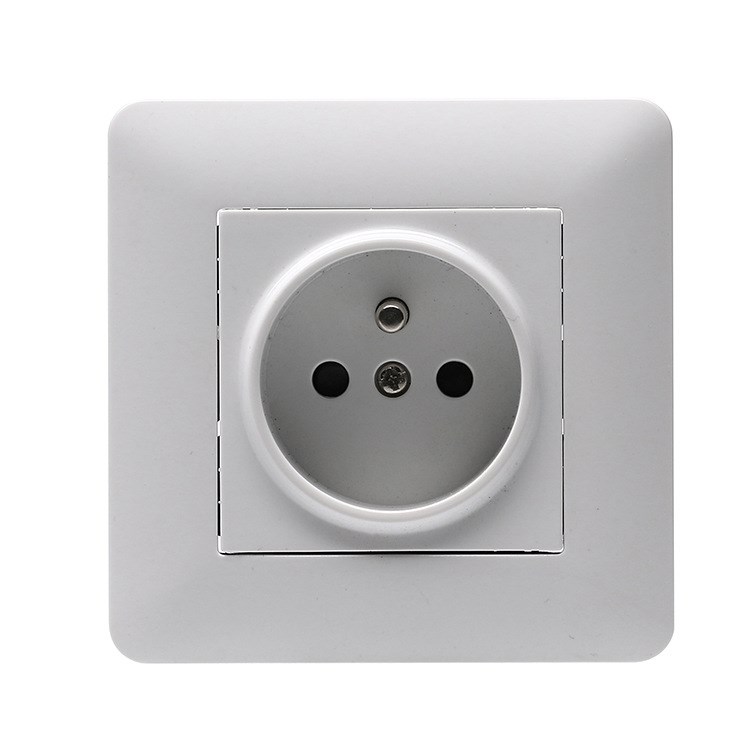 液化气气体泄漏检测仪 插座外贸出口法国 法标插座 法式圆2孔带圆柱