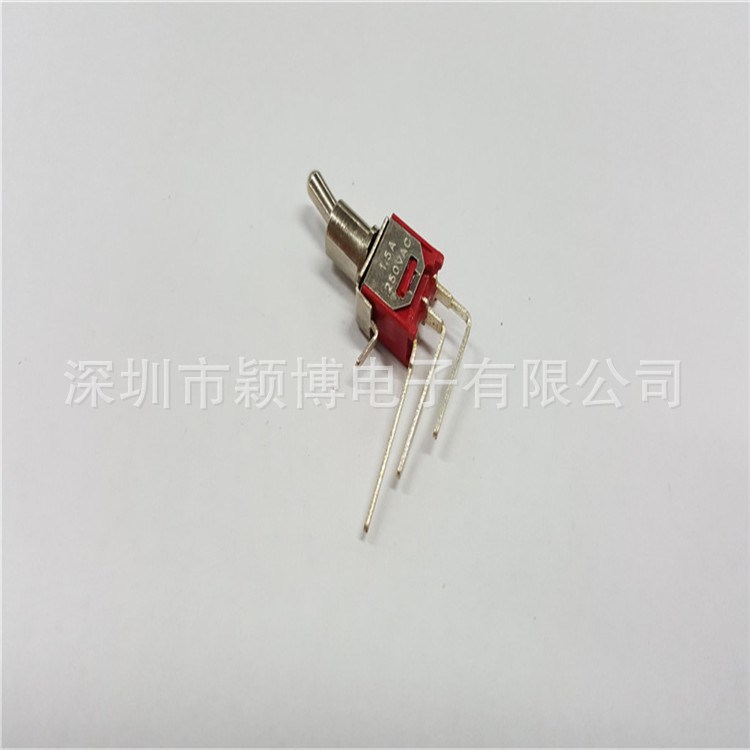 超小微型鈕子 5MM鈕子搖頭撥動開關 SMTS-102C4 3腳2檔測彎腳鈕子