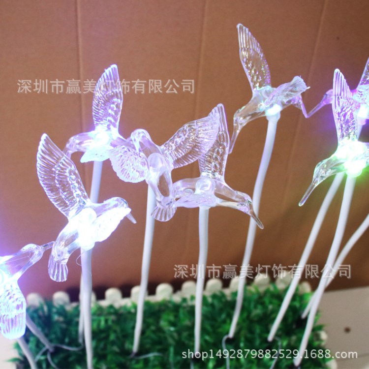 LED海鷗燈戶外防水蘆葦燈仿真海鷗插地燈發光海鷗地插燈光節