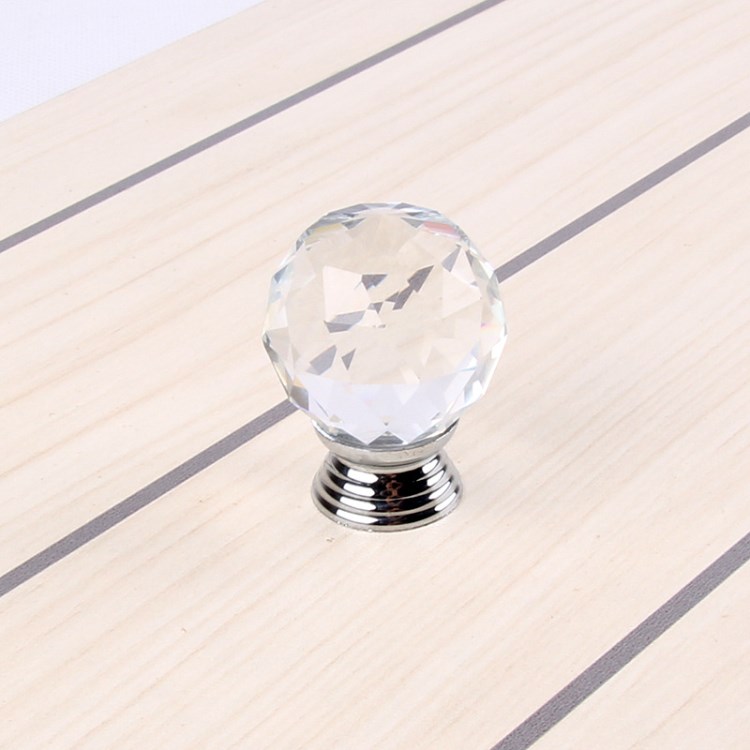 批發玻璃水晶家具櫥柜抽屜把手球形把手水晶拉手30 mm