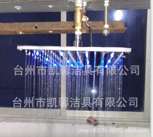 KX85-02廠家不銹鋼304LED花灑/溫控水流發(fā)電發(fā)光淋浴頭及配件