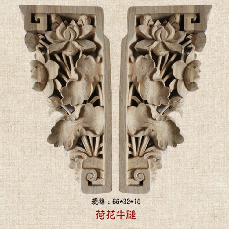牛腿梁托古建園林寺廟門樓裝飾古建梁托樟木柱頭梁墊角花廠家直銷