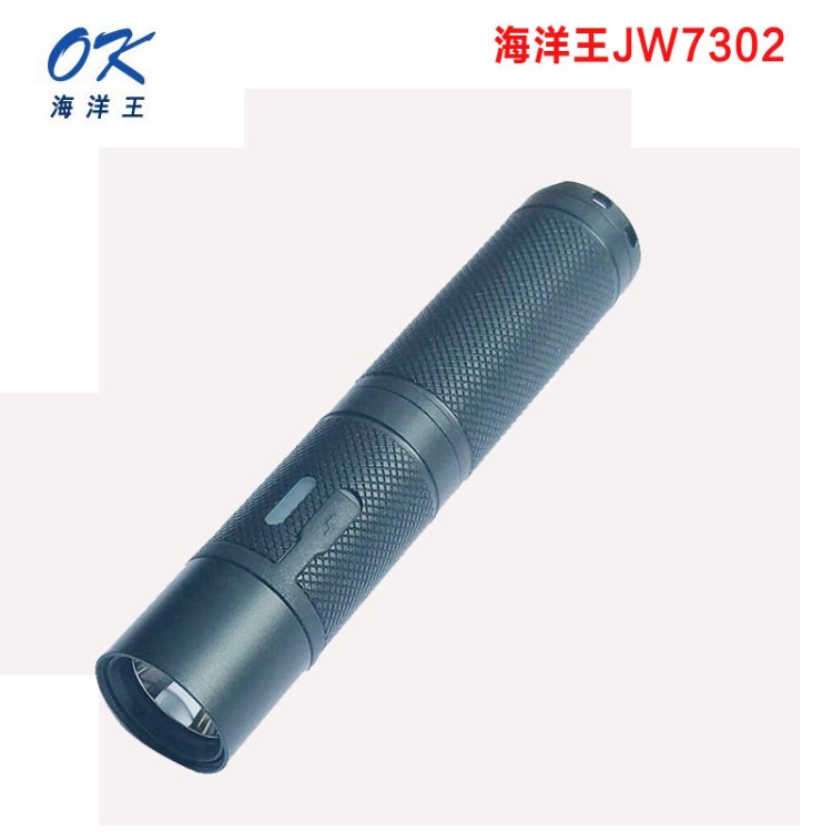 海洋jw7302微型防爆電筒 USB可充電LED消防佩戴式照明手電