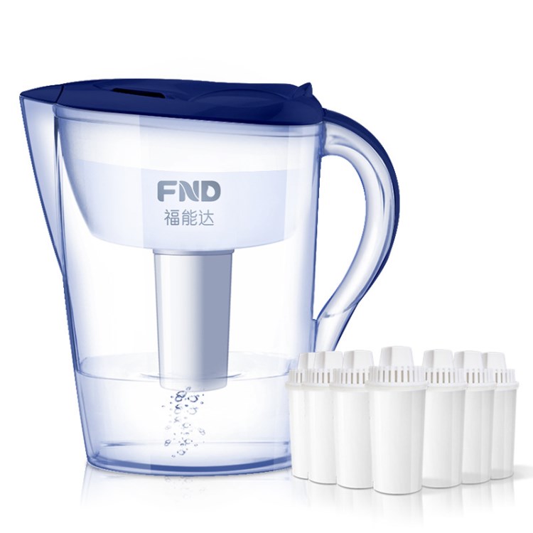 福能達(dá)凈水杯FND-35C（一壺七芯）濾水壺家用廚房?jī)羲鞅銛y自來(lái)