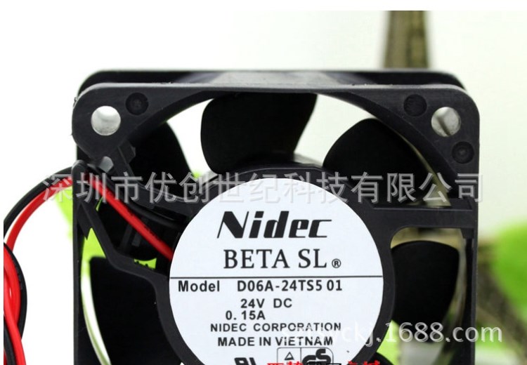 全新原裝NIDEC D06A-24TS5 01 6025 6CM 24V 0.1富士變頻器風(fēng)機(jī)