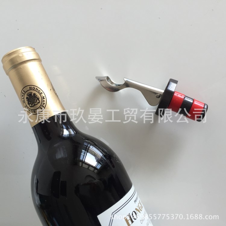 創(chuàng)意環(huán)保塑料葡萄酒酒塞 油瓶瓶塞 多功能不銹鋼開瓶器廠家批發(fā)