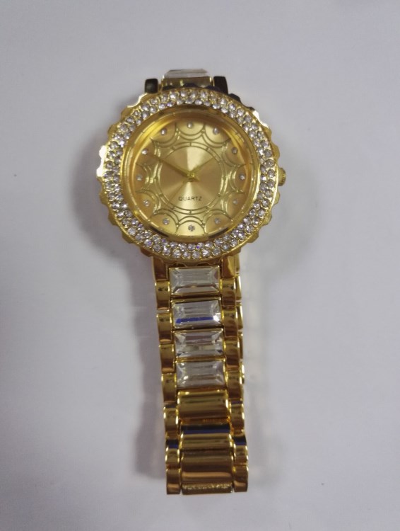 時尚花型不銹鋼合金套裝鑲鉆石英手表女禮品手表 OEM/ODM