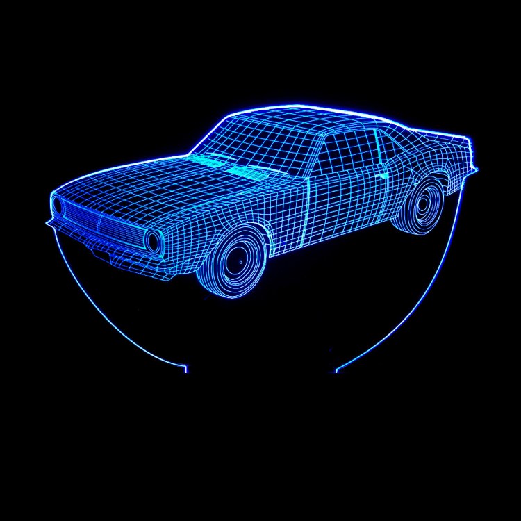 交通工具3D燈定制汽車 小轎車七彩3D觸摸小臺燈 3D立體三維小夜燈