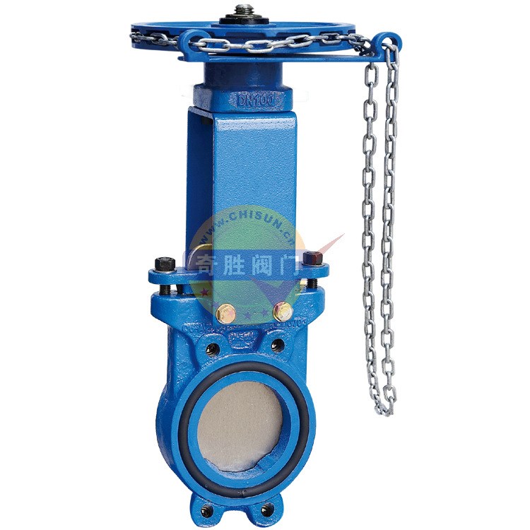 供應奇勝閥門Knife Gate Valve鏈輪式美標鑄鐵漿閘閥