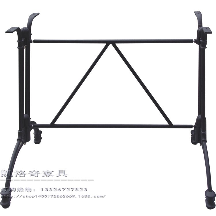 廠家直銷現(xiàn)貨鋁合金臺(tái)腳長(zhǎng)方形咖啡廳餐桌五金桌架金屬桌子腿桌