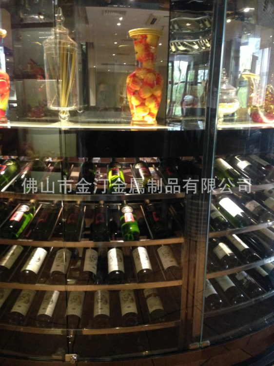 2017新款豪華 不銹鋼酒柜 品牌酒柜 酒店紅酒柜