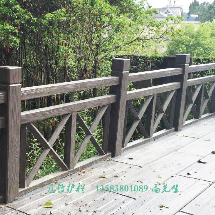 壓哲2018新款雙x型仿木叉型欄桿塑料模具 配套設備技術山東泰安