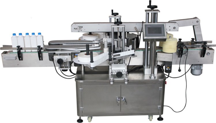 供應洗衣液潤滑油桶雙面不干膠貼標機可配打碼機打標機