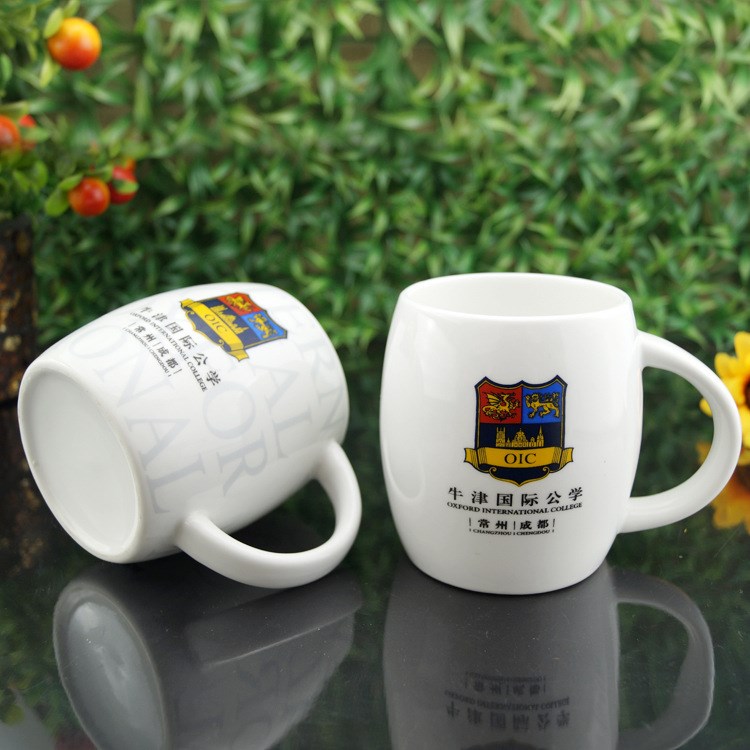 大肚馬克杯 廣告禮品杯 酒桶型咖啡杯 創意陶瓷水杯 定制logo