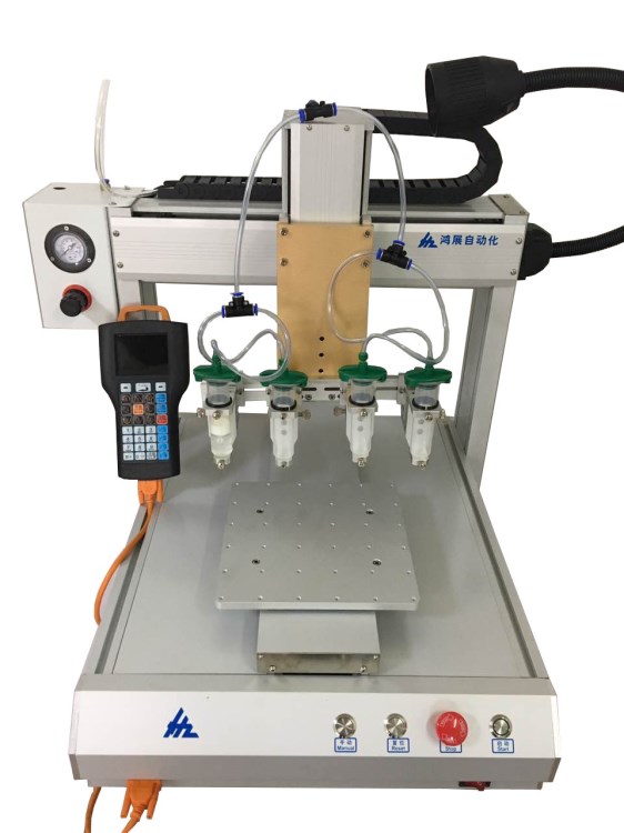 UV膠2600硅膠全自動三軸多頭點膠機針筒精密點膠機灌膠機滴膠機